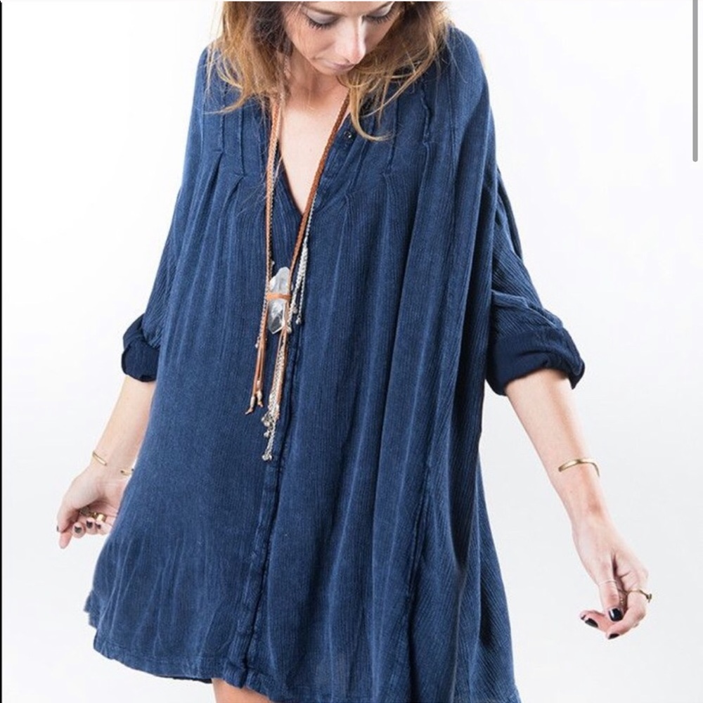 Free People Spin Me Shirtdress
